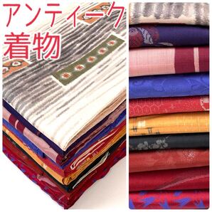 【TAMA屋】全て正絹 全てアンティーク 大正浪漫 大正ロマン 銘仙 花柄 まとめ10点 TM1793