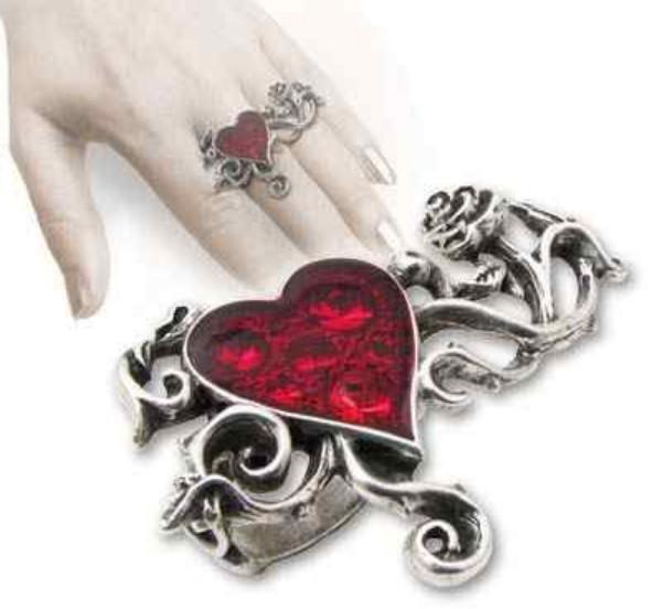 Alchemy Gothic: Bed of Blood Rose ring L