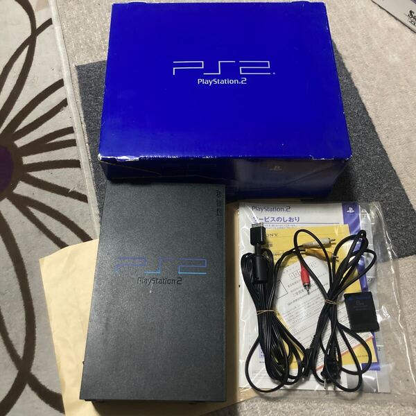 送料無料 PS2 本体 説明書未開封 メモリーカード ケーブル等付 プレイステーション2 SCPH-30000 PlayStation2 プレステ2 SONY