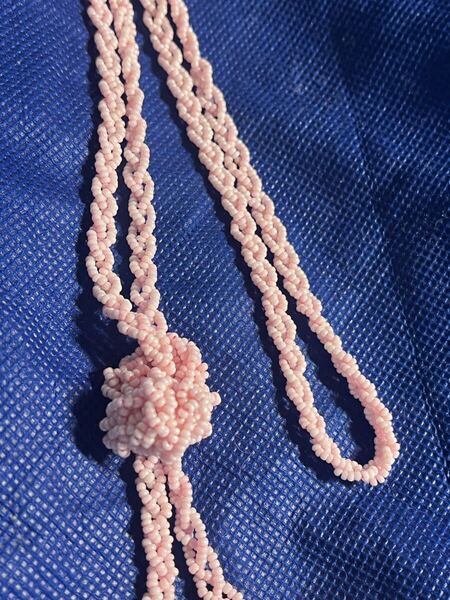 ハンドメイドペンダント ピンクビーズボールペンダント 下がり飾り ピンク ビーズ アクセサリー ネックレス ペンダント