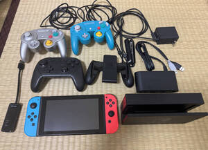 Nintendo Switch ニンテンドースイッチ 箱なし HAC-001 プロコン ゲームキューブ コントローラー 接続タップ ユニコーンオーバーロード