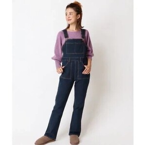 美品★U by Spick & Span タイトデニムオールインワン 定価12,100円 ネイビー 春 夏 秋 冬 オーバーオール デニム ジーンズ パンツ