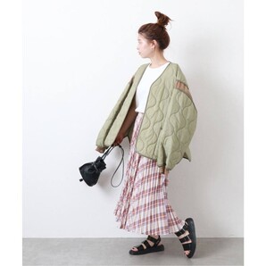 美品★JOURNAL STANDARD tcチェックプリーツスカート 定価17,600円 ベージュ 春 夏 秋 ジャーナルスタンダード ロングスカート
