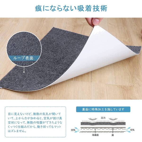 ★ずれない 吸着タイルカーペット ジョイントマット 新登場! ユーザー好評 長寿