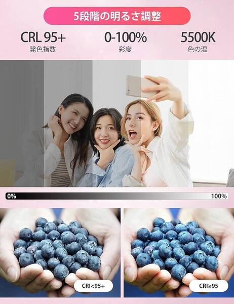 人気 撮影用ライト | 小型LEDビデオライト | 2000mAh充電式 | 高