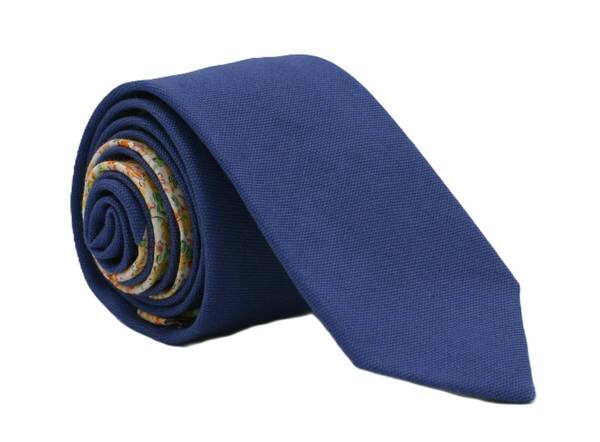 【新品】送料無料 Helios Ox-Flower Cotton Tie NAVY・日本製・ネクタイ・ナロータイ・メンズ・ビジネス・フォーマル・カジュアル