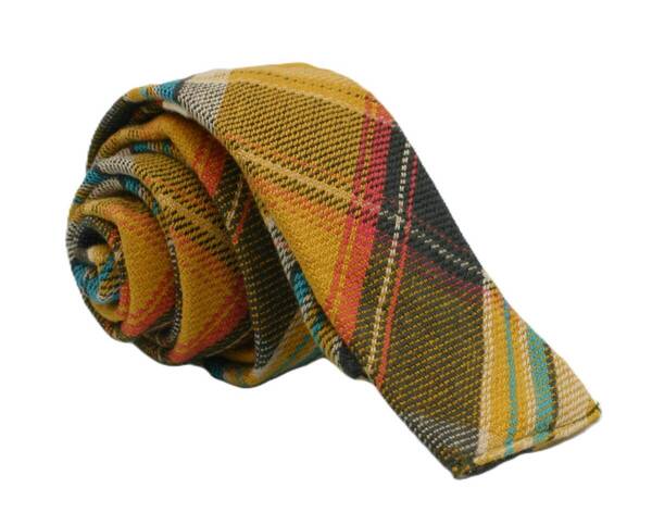 【新品】送料無料 Helios HEAVY FLANNEL TIE YELLOW・日本製・ネクタイ・ナロータイ・メンズ・ビジネス・フォーマル・カジュアル・冠婚葬祭