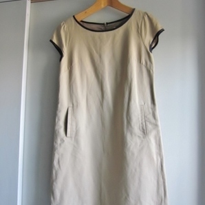 ナチュラルビューティーベーシック NATURAL BEAUTY BASIC ワンピース 麻 コットン シンプルスタイル ワンピース ポケット サイズM 得 特