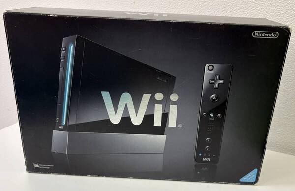 ST 【送料無料】 Wii 任天堂 センサーバー Nintendo 黒 ブラック 説明書 ゲーム 箱
