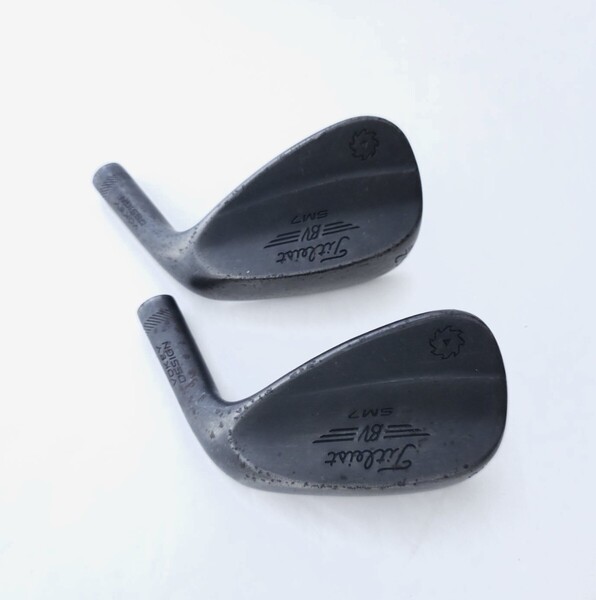 送料無料 タイトリストVOKEY SM7 ジェットブラック 2点セット 48.10F/52.08F ボーケイ ウェッジ JET BLACK
