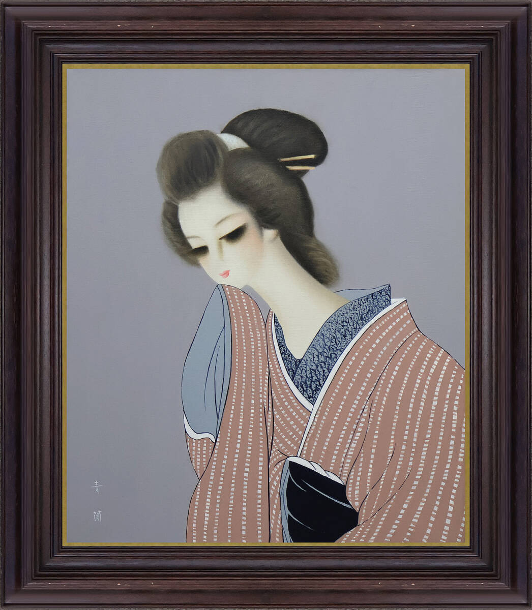 Yahoo!オークション - 東郷青蘭 久下塚青蘭 油彩 油絵 女性 人物