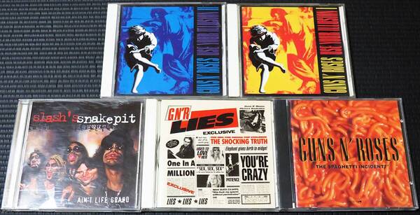 ◆Guns N' Roses◆ ガンズ・アンド・ローゼズ 5枚まとめて 5枚セット 5CD Use Your IllusionⅠ&Ⅱ, The Spaghetti Incident? 送料無料