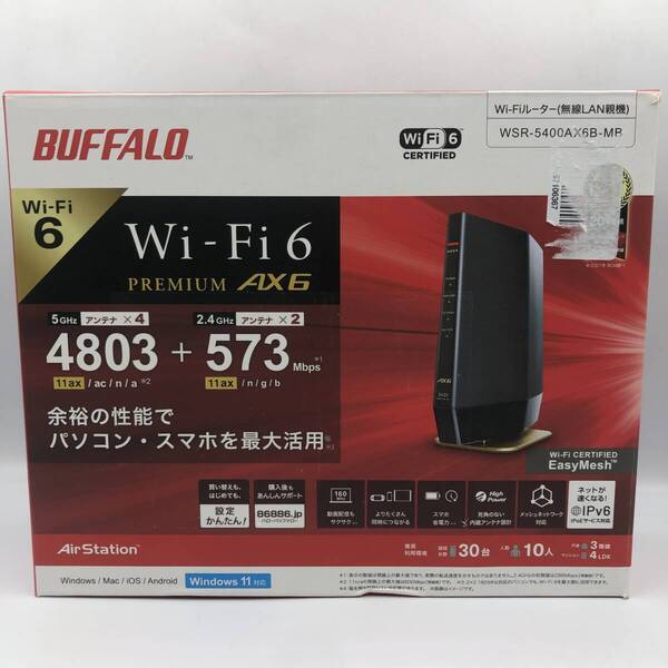 【未検品】BUFFALO Wi-Fiルーター 無線LAN親機 WSR-5400AX6B-MB /Y30557-L1