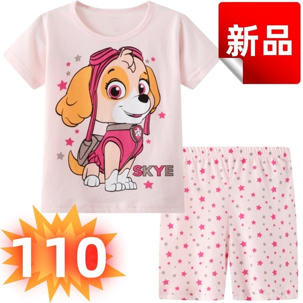 新品パウパトロール パジャマ 半袖 女の子 キッズ ピンク 部屋着 110