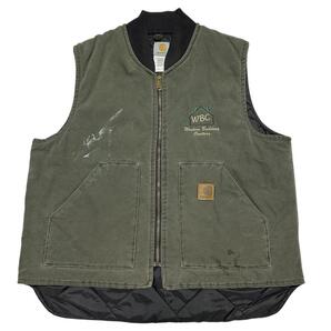 【訳あり品】00s USA製 カーハート ベスト 腰ゴム V02MOS