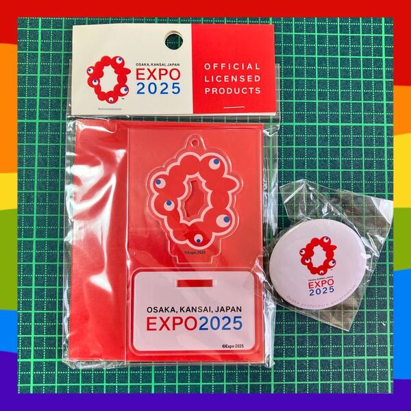 ミャクミャク 大阪関西万博 EXPO2025 アクリルスタンド 缶バッジ 送料込み