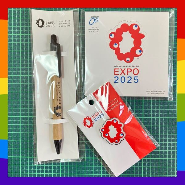 ミャクミャク ボールペン ピンバッジ メモ帳 新品未使用未開封品 大阪関西万博EXPO2025 グッズ 送料込み
