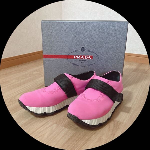 PRADA プラダ サイズ 37 ベロクロ シューズ スニーカー USED 送料込み