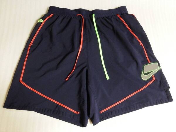 NIKE ナイキ ランニング ショートパンツ インナー付 メンズ Lサイズ ネイビー DRI-FIT