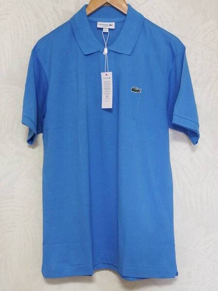 【タグ付き新品】 LACOSTE ラコステ L1212 鹿の子 半袖ポロシャツ サイズ4 ブルー系 ラコステジャパン