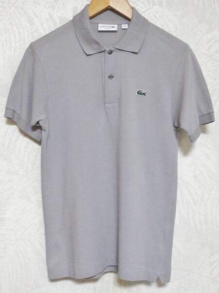 LACOSTE ラコステ L1212 鹿の子 半袖ポロシャツ 2 グレー 日本製