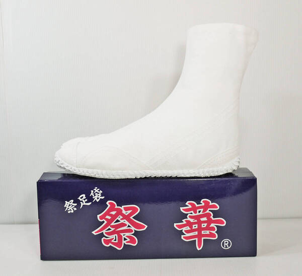 新品★ 風神 白 24cm 底ゴム同色 祭り足袋【祭華 サイカ】 男女兼用 だんじり よさこい たび タビ お祭り スタイリッシュ
