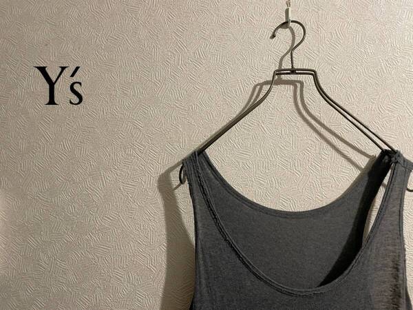 ◯ Y's Yohji Yamamoto ノースリーブ カットソー ワンピース / ワイズ ヨウジヤマモト ギャザー フレア グレー 1 Ladies #Sirchive