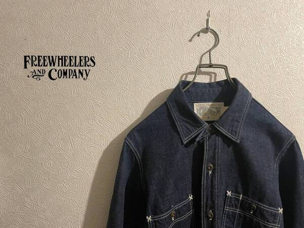 ◯ FREE WHEELERS デニム ニール シャツ / フリー ホイーラーズ NEALCASSADY ブートレガーズ ワーク インディゴ 濃紺 14 Mens #Sirchive