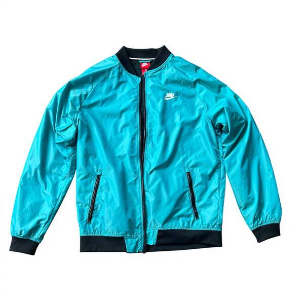 【美品】NIKE ナイキ ウィンドブレーカー ジャケット メンズ Lサイズ ブルー系 アウター ランニング スポーツ 軽量