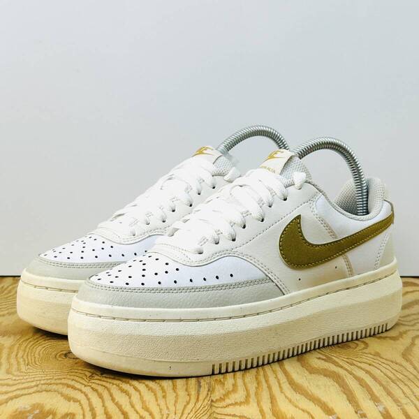 NIKE ナイキ コートビジョンアルタ ホワイト/ゴールド 24cm NIKE COURT VISION ALTA W 24.0cm DZ5394-100