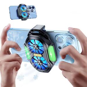 スマホ 冷却ファン 2024新登場デュアルファン設計 スマホ熱対策 スマホクーラー バッククリップデザイン スマホ 冷却 USB充電式 急速冷却