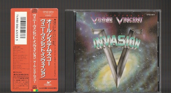 即決 角丸帯 ヴィニー・ヴィンセント・インヴェイジョン VINNIE VINCENT INVASION オール・システムズ・ゴー CP32-5614 国内初期盤 帯付き
