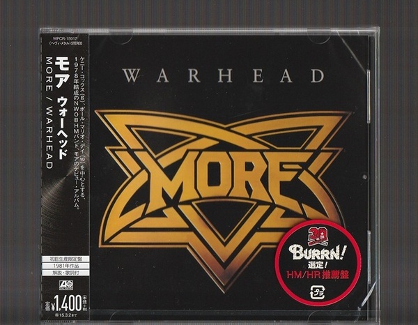 即決 送料込み 特典付き 新品未開封 MORE モア WARHEAD ウォーヘッド WPCR-15917 国内盤CD 初回生産限定盤 BURRN!選定 HM/HR推薦盤