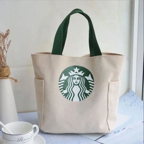 【スターバックス】スタバ トートバック ハンドバッグ小物入れ 海外限定 ベージュ