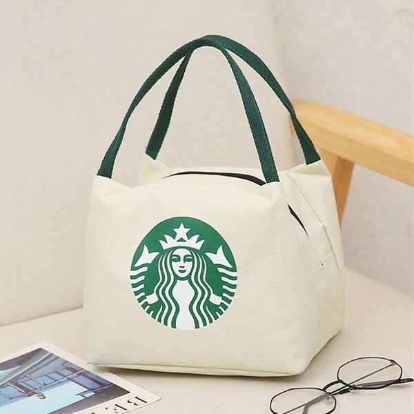 新品 スターバックス海外限定 スタバ日本未発売 トートバック 弁当バッグ ハンドバッグ 白