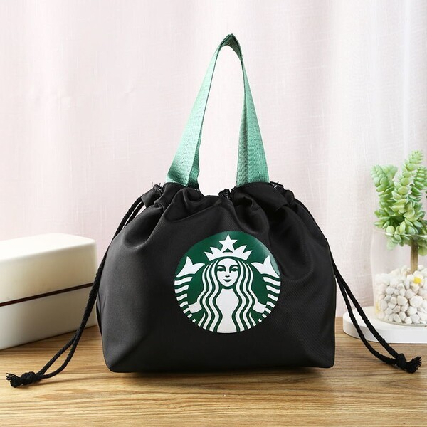 スターバックス海外限定 スタバ日本未発売 トートバック 弁当バッグ 小物入れ ブラック