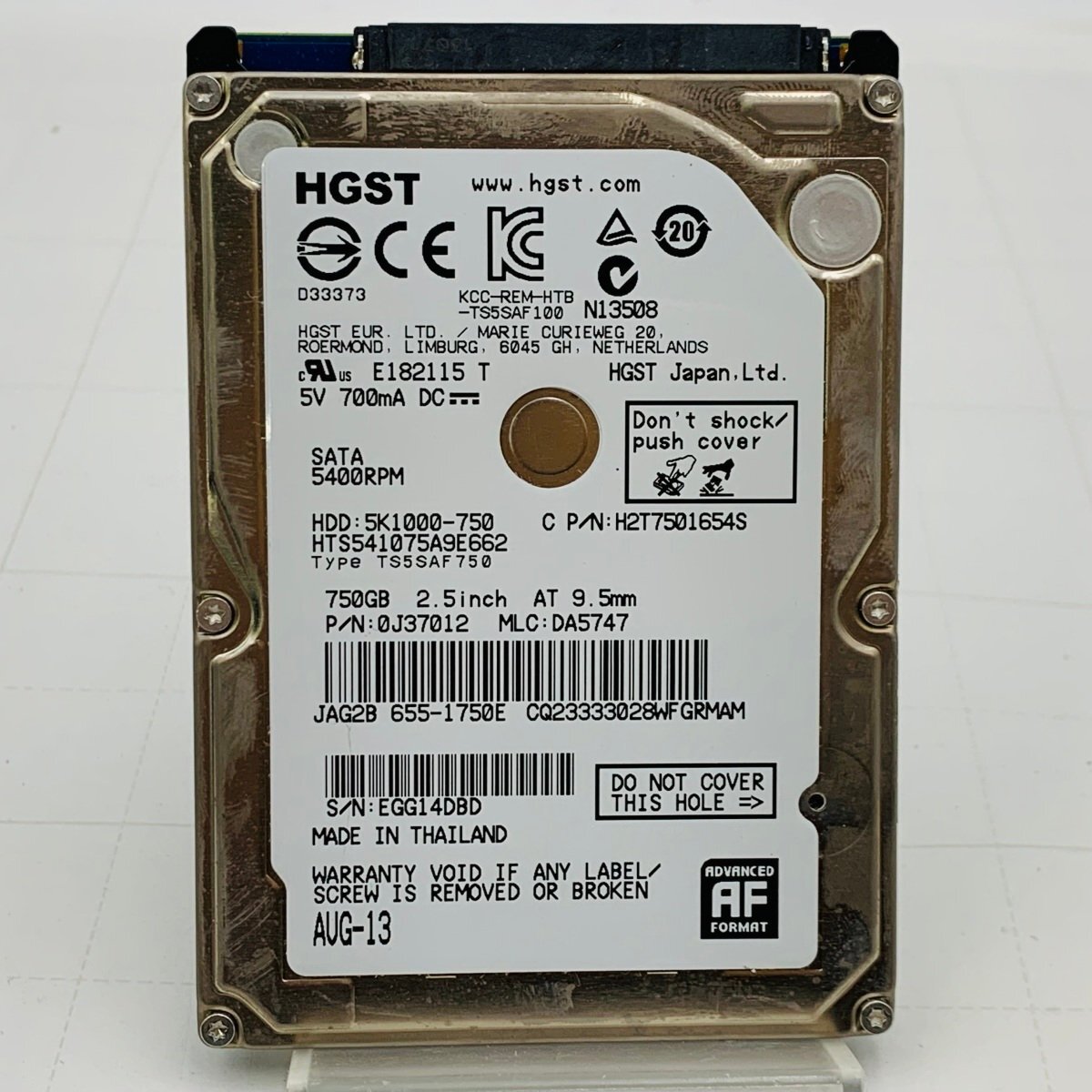 中古】メーカー おまかせ 750GB HDD ハードディスク 2.5inch 2.5