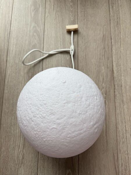 ホワイトペンダントライト 月のデザイン IKEA電球付き クリップ付き 25cm