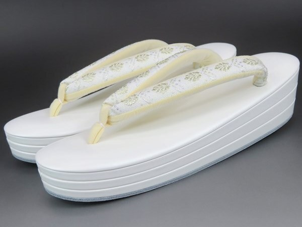 【 京都 銘織つづれ錦 】 3枚通し 草履 Lサイズ (訳) 新品 サンプル品