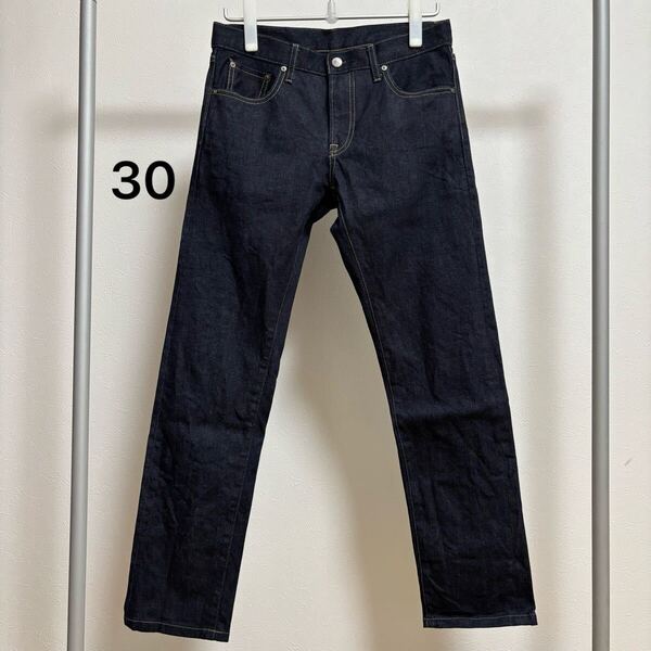ユニクロ セルビッジ ジーンズ 30インチ UNIQLO JEANS デニムパンツ インディゴ ジーパン デニム ストレッチ アメカジ カイハラ 赤耳