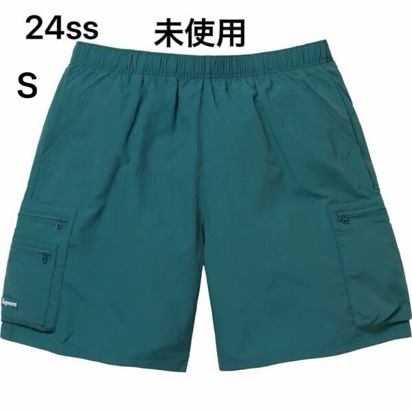 未使用 24ss Supreme Cargo Water Short Teal Small タグ ステッカー付 Supreme Online 購入 シュプリーム ショーツ ハーフパンツ 水着 s