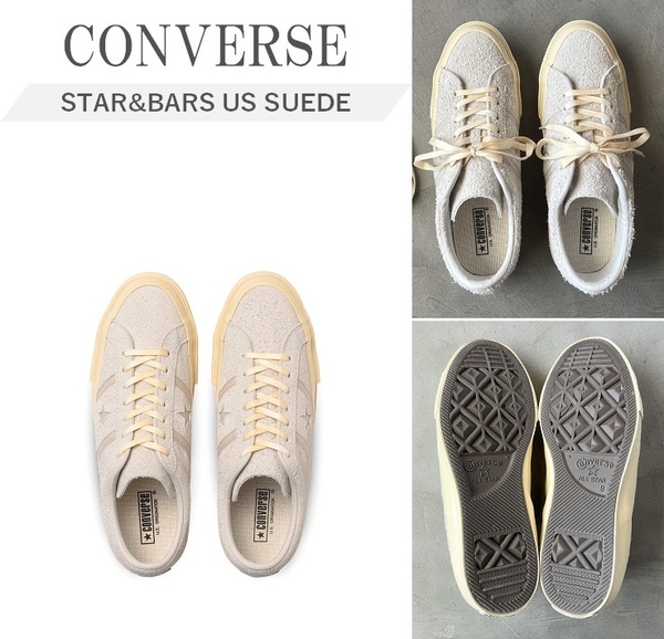 CONVERSE コンバース STAR&BARS US SUEDE スター&バーズ「U.S. ORIGINATOR」スペック搭載モデル スエードスニーカー 箱付 US8 定価16,500円