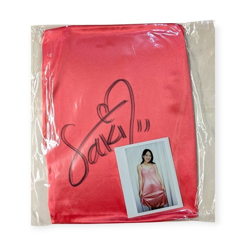 HIT'S/能美真奈 直筆サイン入りベビードール＆証明ワイドチェキ1枚