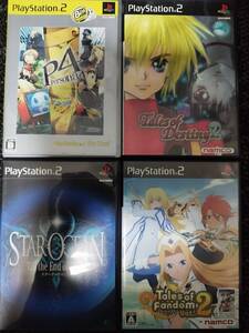 PS2ソフト4本セット まとめ売り 動作品 ペルソナ4 スターオーシャン3 テイルズオブデスティニー2 テイルズオブファンダムVol.2