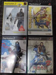 PS2ソフト4本セット まとめ売り 動作品 バイオハザード4 戦国BASARA/2/英雄外伝