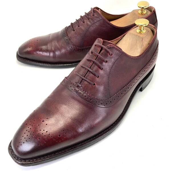 Perfect Suit FActory Prutinum パーフェクトスーツファクトリー プレーントゥ/ブローグシューズ 25.5cm ワイン