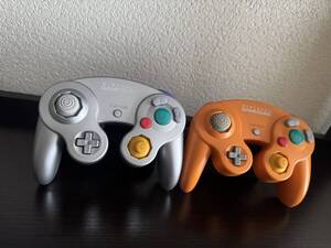 ゲームキューブ コントローラー オレンジ シルバー ②