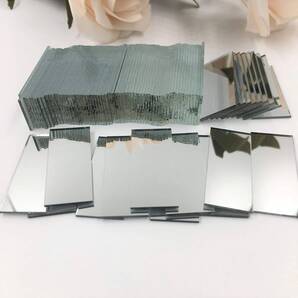 【新品】鏡 長方形 レンガ型 ミラーモザイクタイル 13.7x6cm 小型ミラー ミラーモザイク