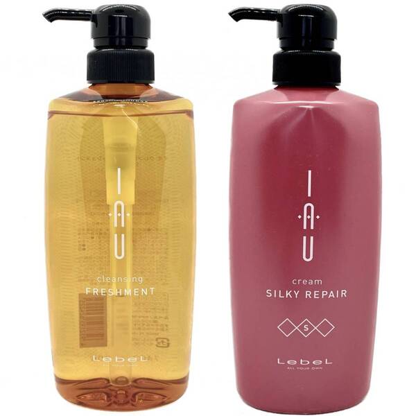 【全国送料無料・新品・未使用】Lebel★ルベル★IAU★イオ★クレンジング フレッシュメント 600ml + クリーム シルキーリペア 600ml