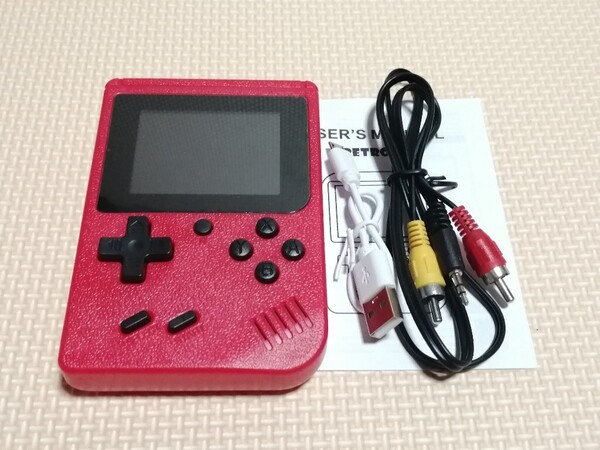 400ゲーム内蔵 レトロゲーム機 レッド